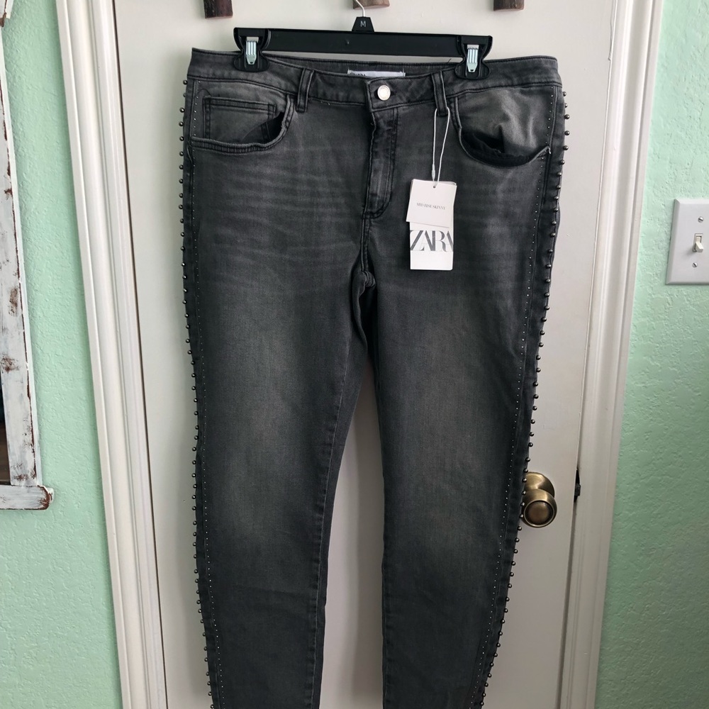 Zara Studded Skinny Jeans